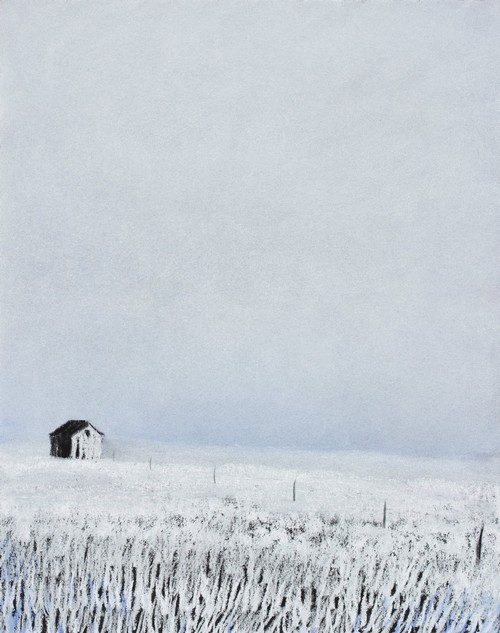 Barnscape in White 14x11 $1500 at Hunter Wolff Gallery
